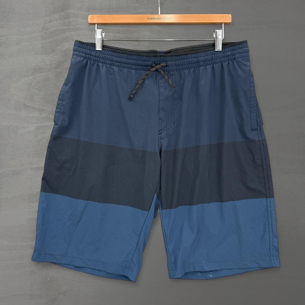KUHL Board Shorts Blue Colorblock Stretch Quick Dry Large
